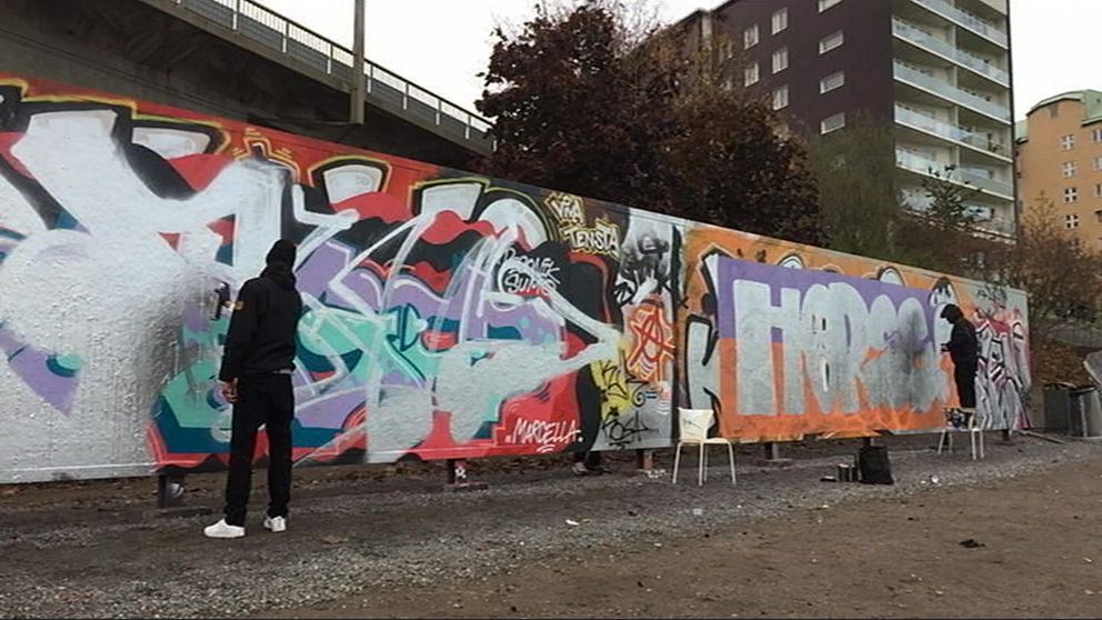 Graffitvägg vid Hornstull