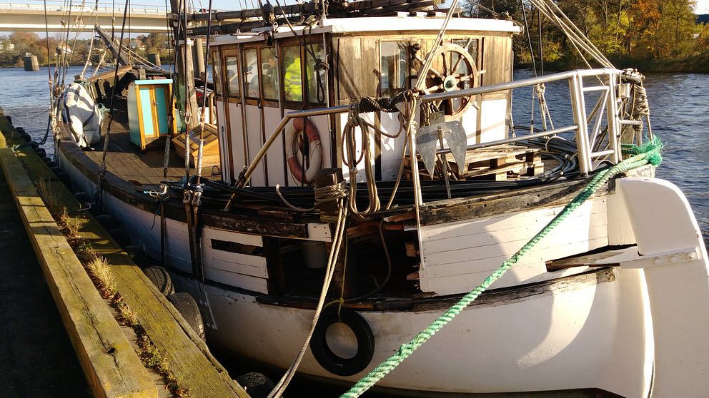Segelskuta i Falkenbergs hamn.