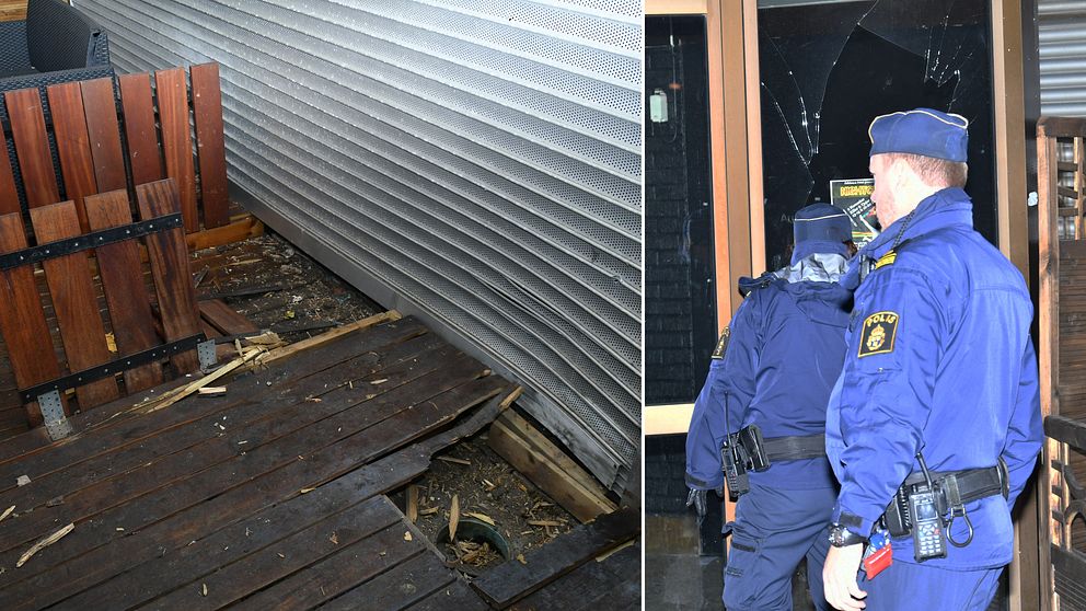 En explosion inträffade utanför en pizzeria i Landskrona.