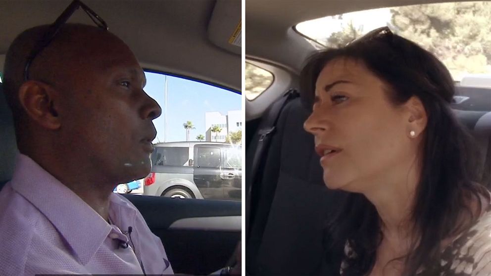 SVT:s Lisbeth Åkerman möter Richard, taxiförare i Los Angeles