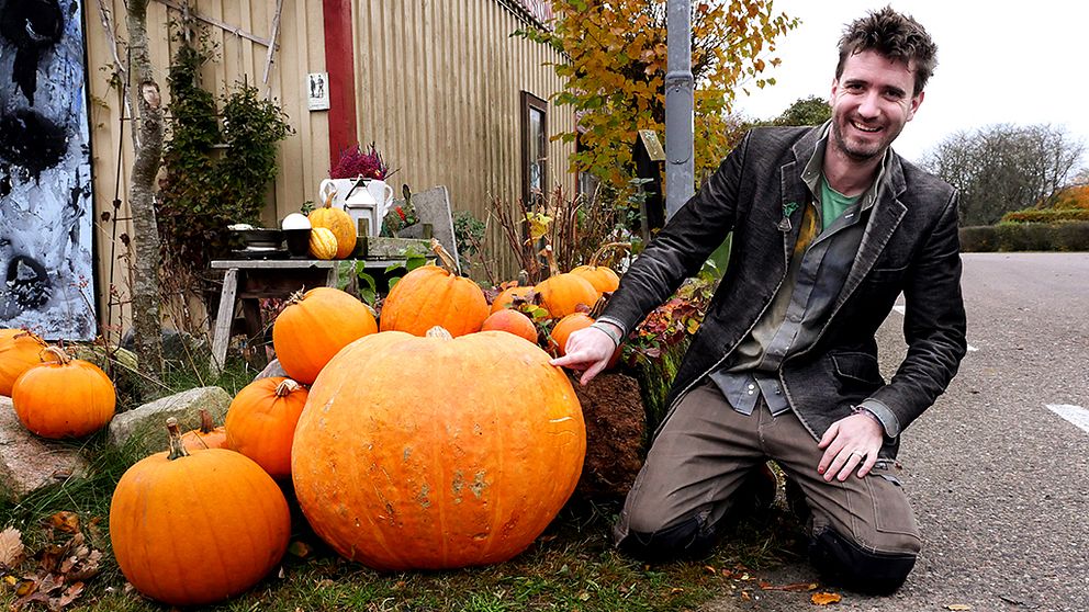 Peter Bengtsson i Ysby har fått tillbaka sin 50 kilo tunga pumpa.