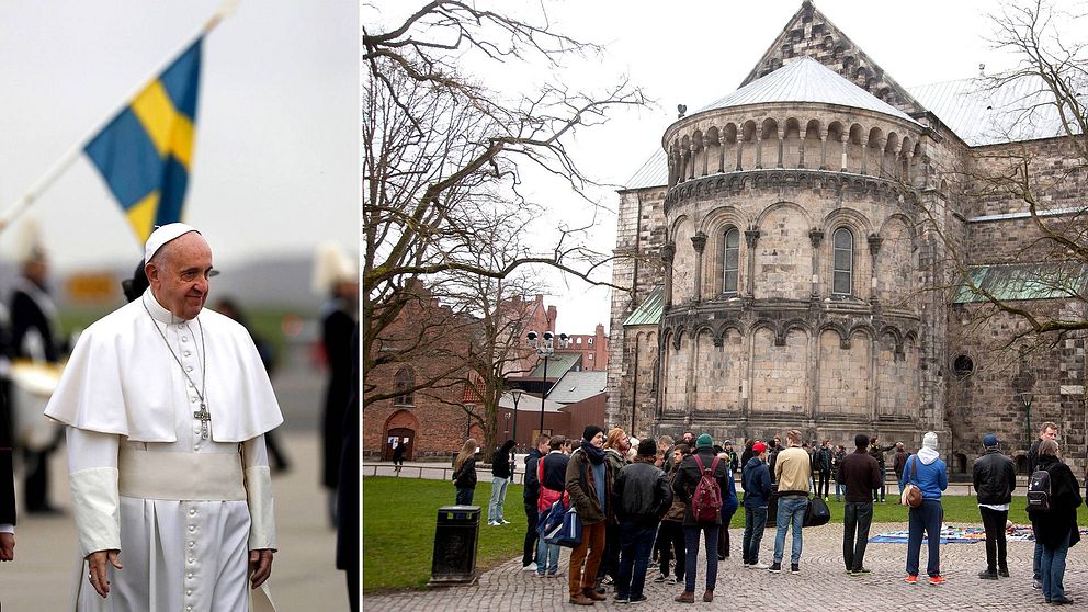 Påven ska hålla en gudstjänst i Lunds domkyrka.