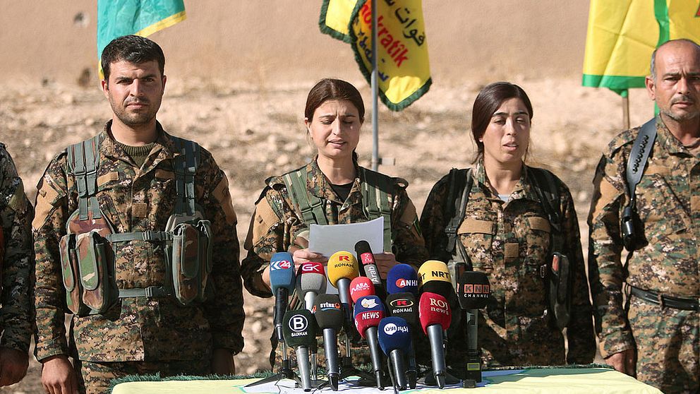 Den arabisk-kurdiska koalitionen, SDF.