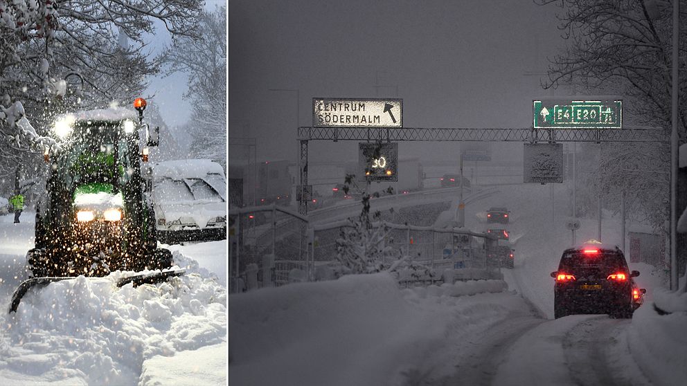 Snökaos Stockholm