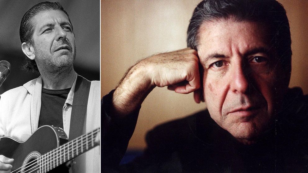 Leonard Cohen, 1985 (till vänster) och 1992 (till höger).