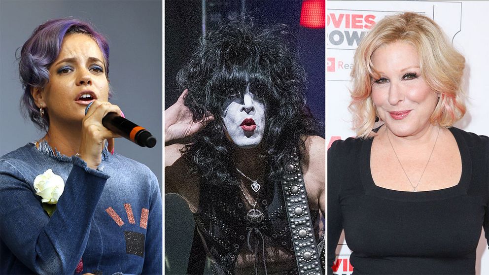 Lily Allen, Paul Stanley, Bette Midler.