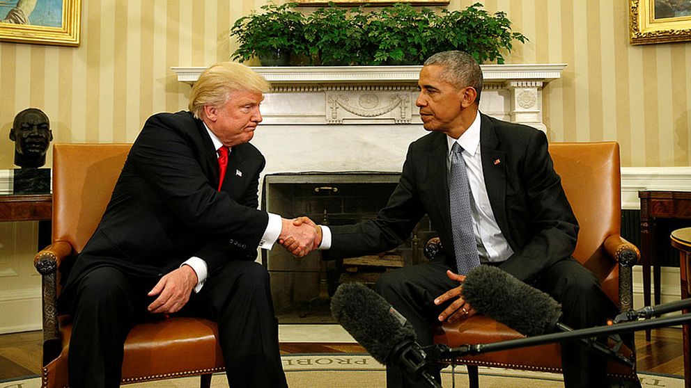 Trump mötte Obama i Vita huset