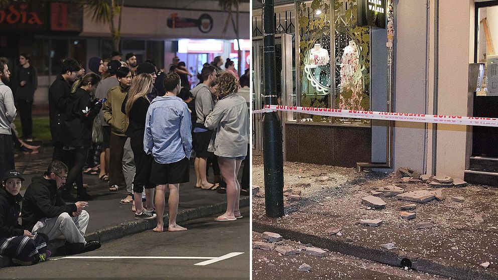 Evakuerade människor i Wellington och skadade hus.