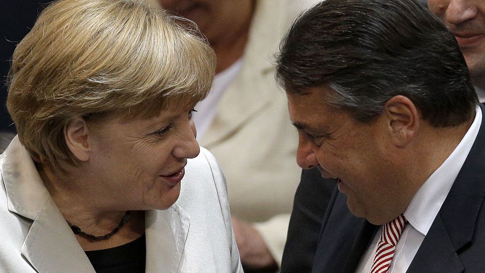Angela Merkel och Siegmar Gabriel