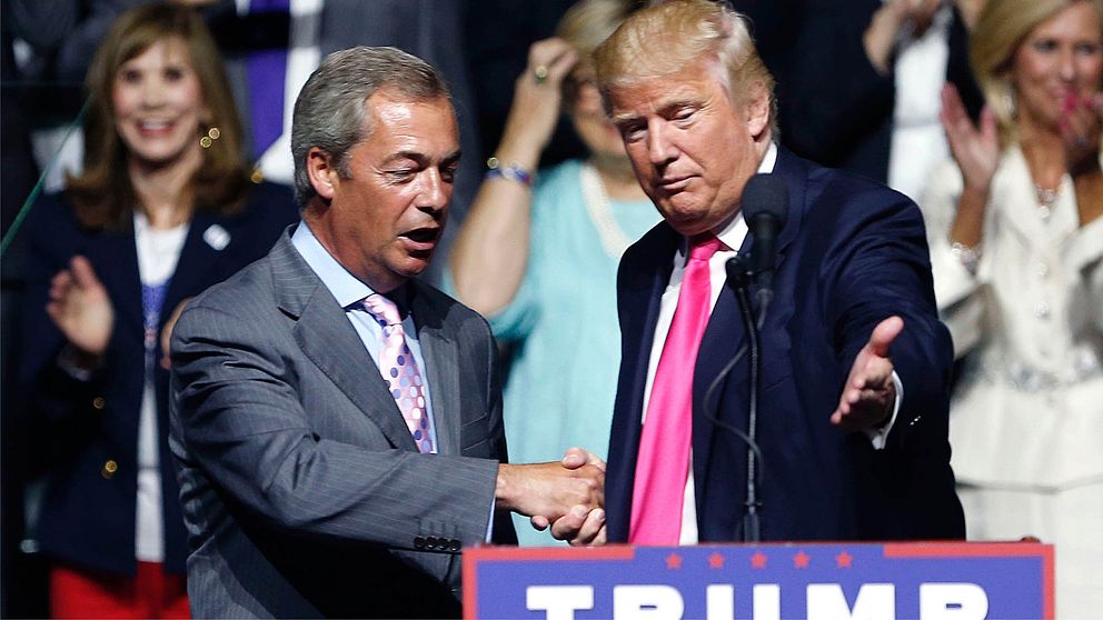 Nigel Farage och Donald Trump.