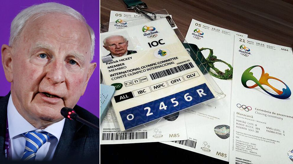 Europeiska olympiska kommitténs tidigare ordförande, Patrick Hickey, är misstänkt för olaglig biljettförsäljning i samband med Rio-OS – nu har han släppts mot borgen.