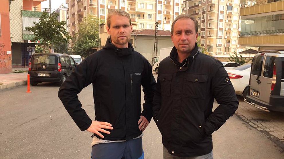 Stefan Åsberg och Niclas Berglund i Diyarbakir.