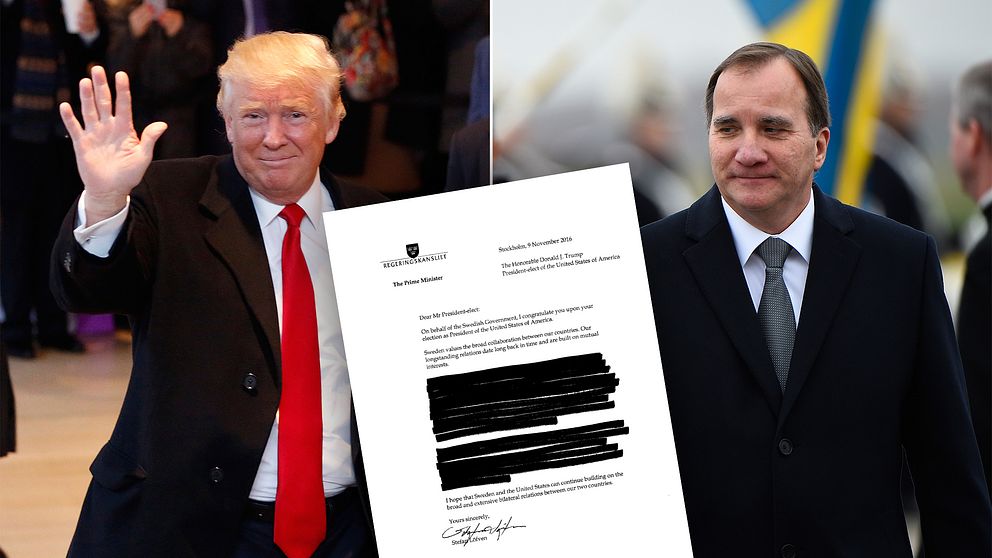 Trump och Löfven, brev