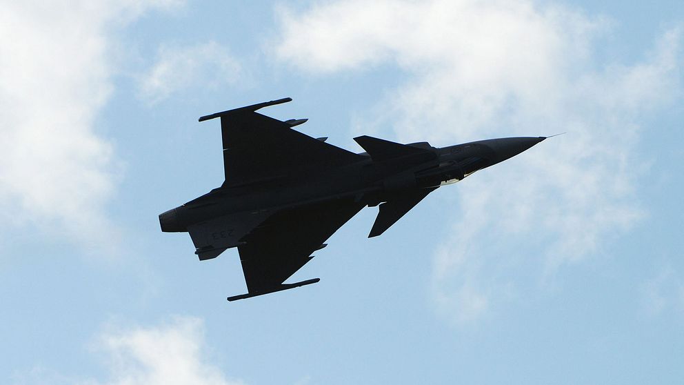 Ett Jas 39 C Gripen-plan.