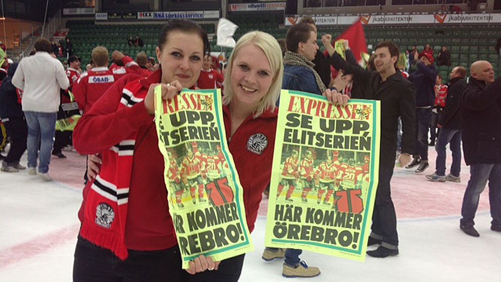 Supporterklubbens vice ordförande Mathilda Andersson till höger