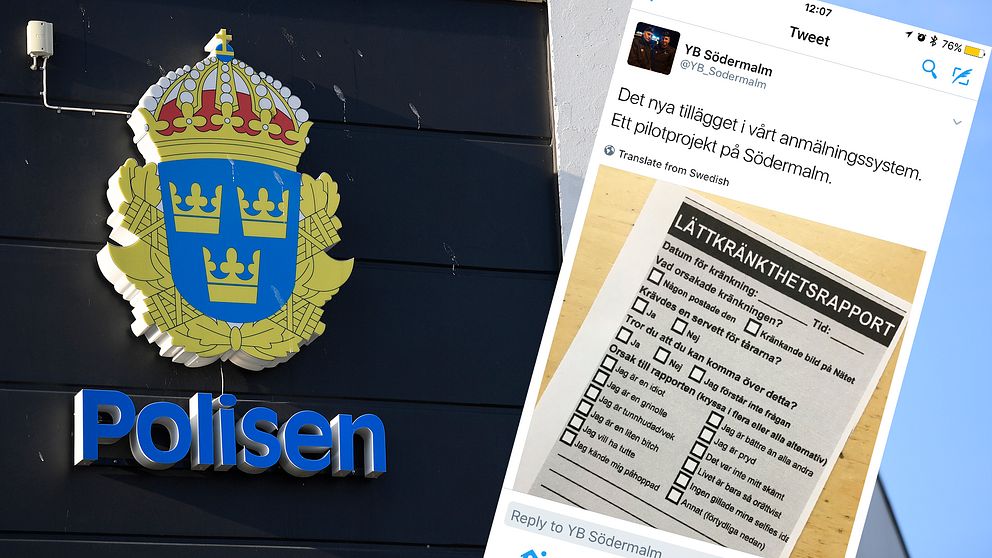 Polisens twitterkonto YB Södermalm twittrade en tweet som mötte hård kritik.