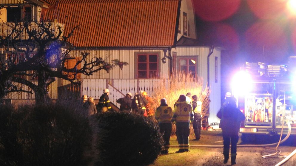 Villa i brand i Runsten på Öland