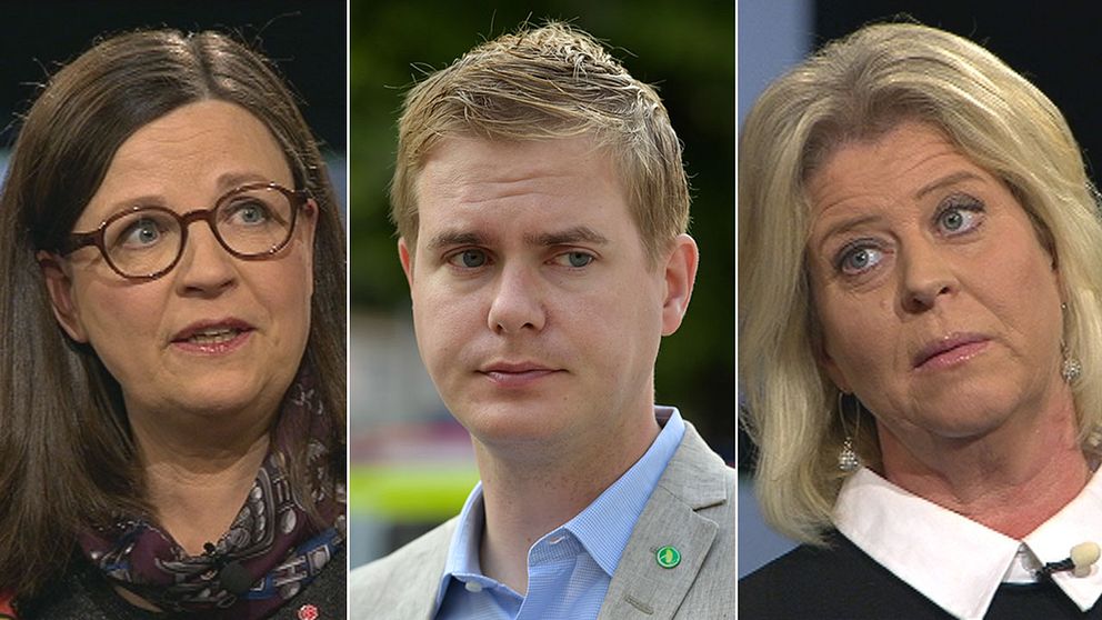 Gymnasieminister Anna Ekström (S) och Camilla Waltersson Grönvall, Moderaternas skolpolitiske talesperson var oense i SVT:s Agenda om huruvida Ekström och skolminister Gustav Fridolin (MP) är överens om politiken.