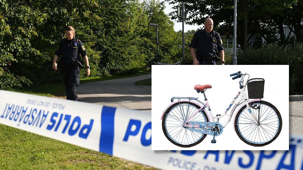 polisavspärrning, cykel, poliser