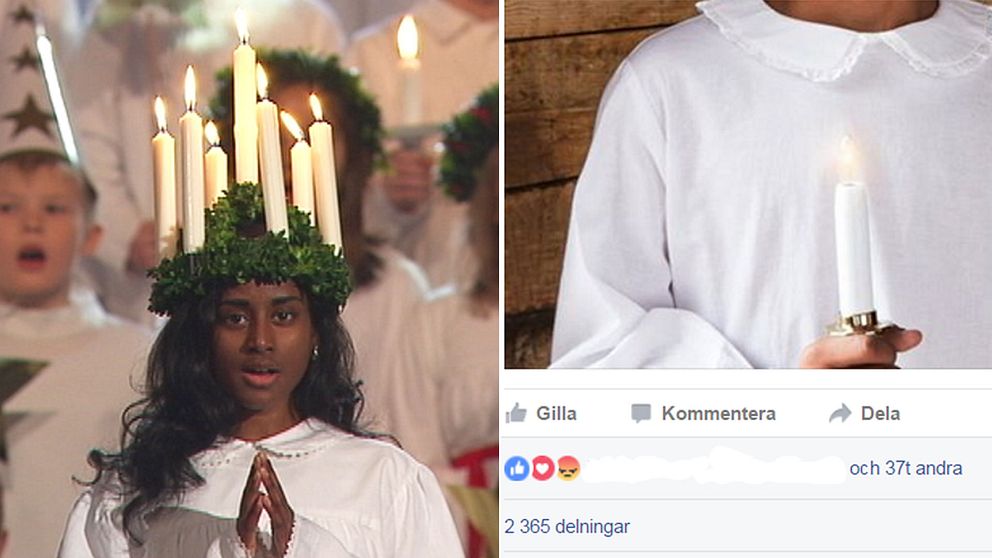 Astrid var lucia i tv 2012, och utsattes för rasistiska påhopp.