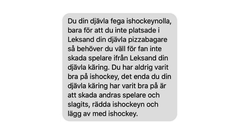 Bibic fick ett meddelande från en domare i Dalarna efter matchen mot Leksand.