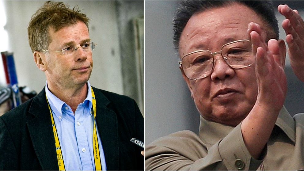 Lars ”Osten” Bergström och Kim Jong-il.