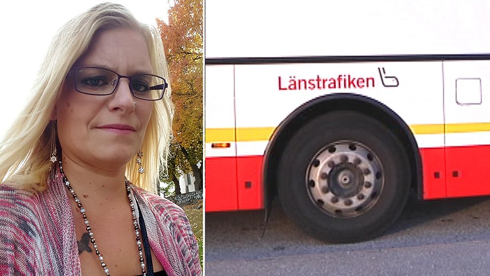 Therese Sahlström. En buss från Jönköpings länstrafik.