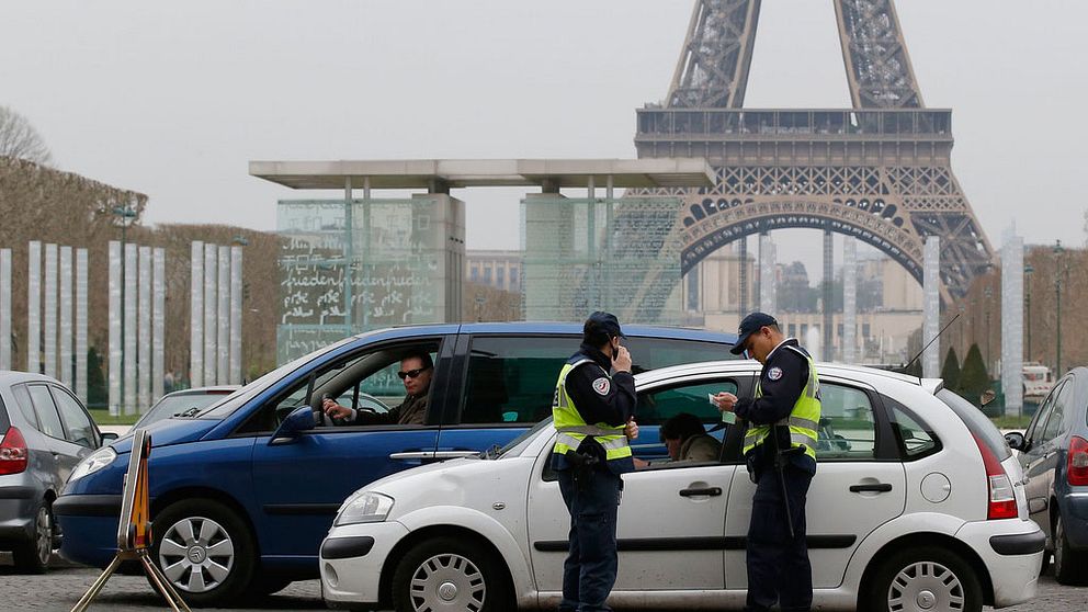 Trafikpoliser i Paris.