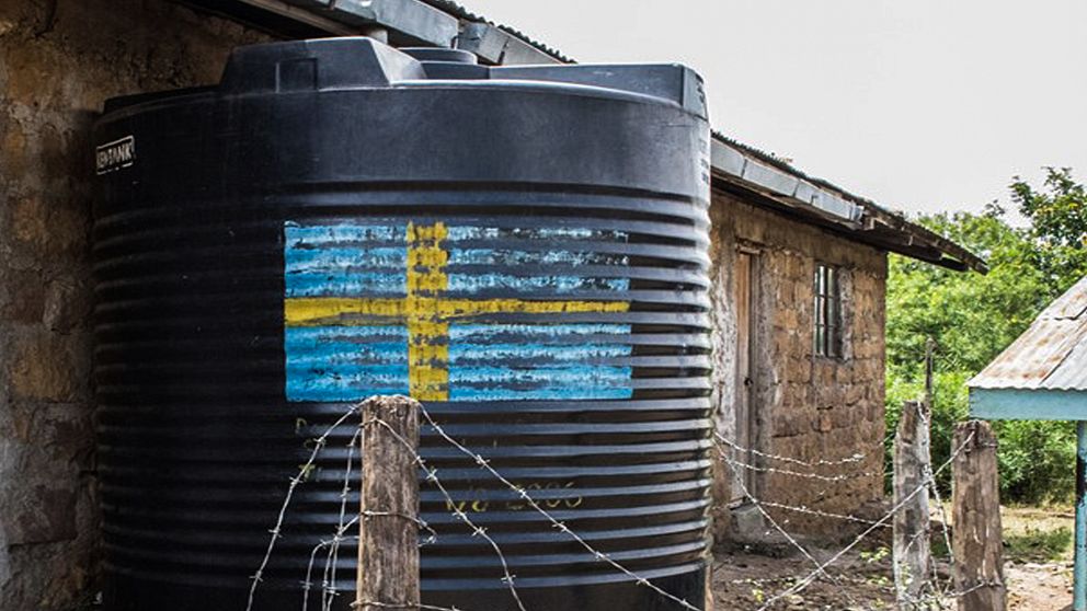 Bidraget från Sverige har också gett Makongeni  Primary School​ rent vatten.