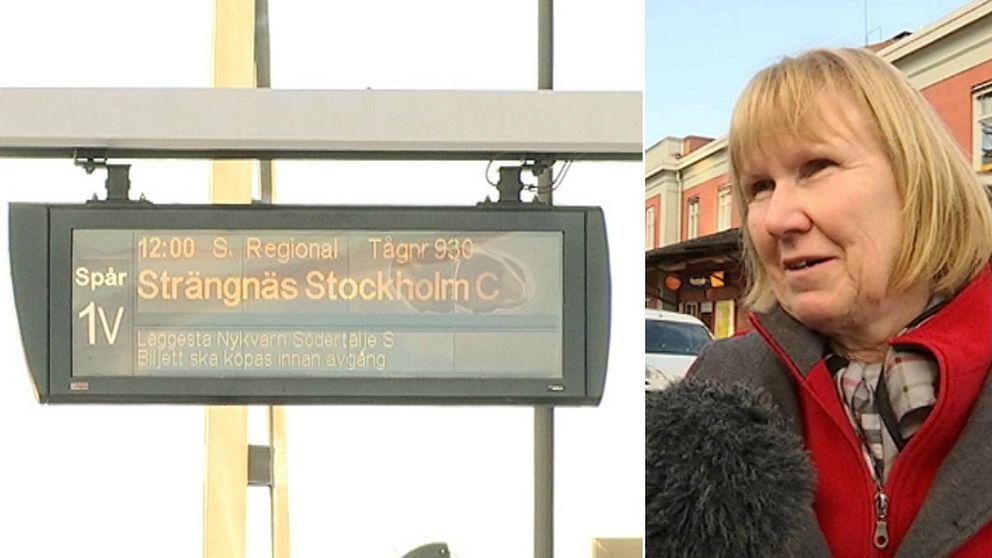 Kaija Utas bor i Eskilstuna och tycker att det är bra att tågen kommer att gå oftare.