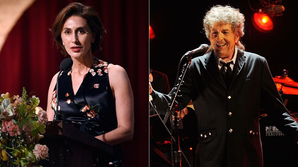 USA:s ambassadör i Sverige, Azita Raji, läste upp Bob Dylans tal på Nobelfesten.
