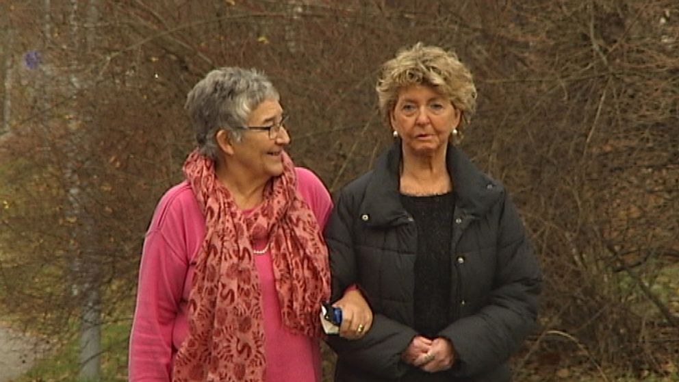 Psykologen Kristina Odén tillsammans med Ruth Helene Andersson, som har obotlig cancer.