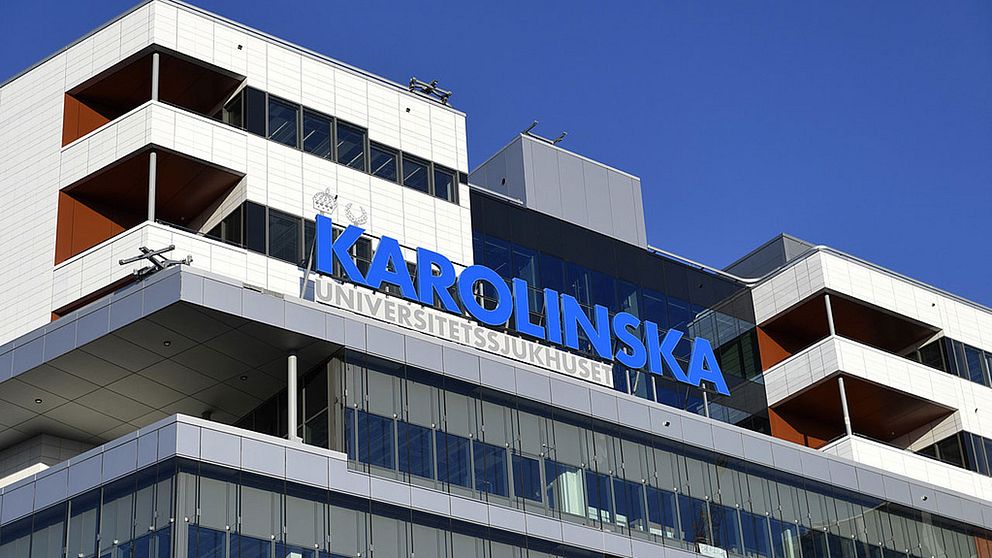 Fasadbild på nya Karolinska sjukhuset i Solna.
