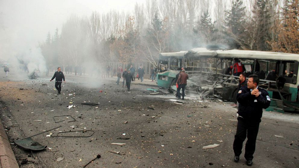 Bild från explosionen i Turkiet.