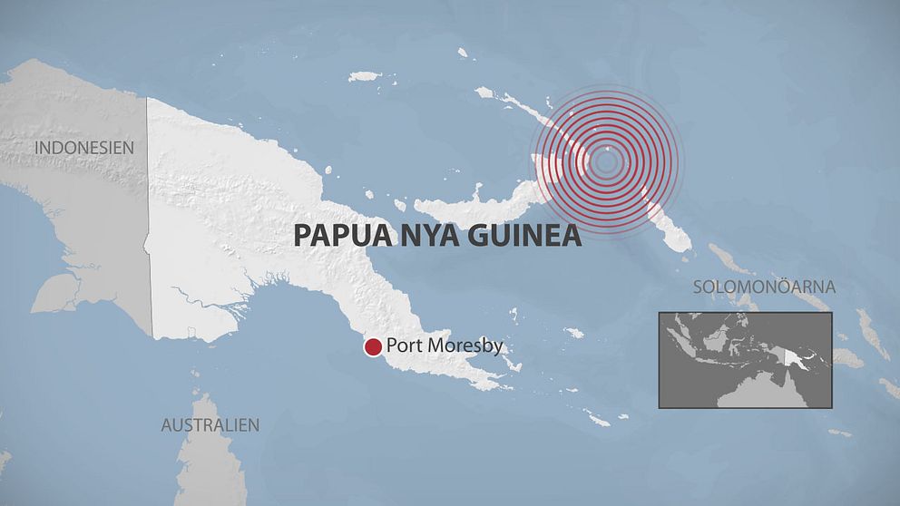 Karta över Papua Nya Guinea