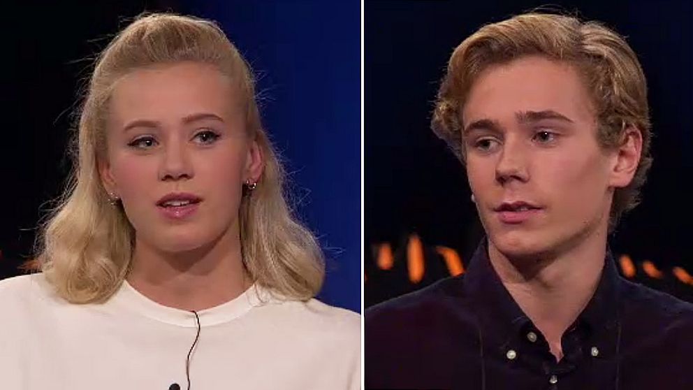 Josefine Frida Pettersen, som spelar Noora, och Tarjei Sandvik Moe, som spelar Isak.