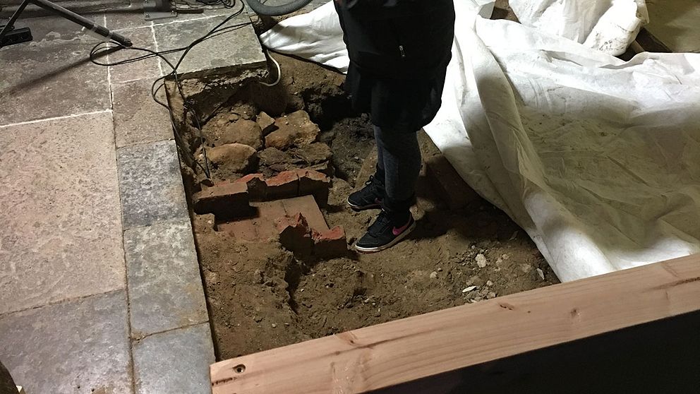I samband med ett arbete i kryptans nordvästra del 2015 lyftes några golvstenar ut och Gertie Ericson med flera arkeologer gjorde en första besiktning av det som dolde sig under stenarna. Man fann bland annat murrester och rester av en brunn. I slutet av januari 2016 återvände arkeologerna och gjorde en mer noggrann undersökning. Lunds domkyrka.