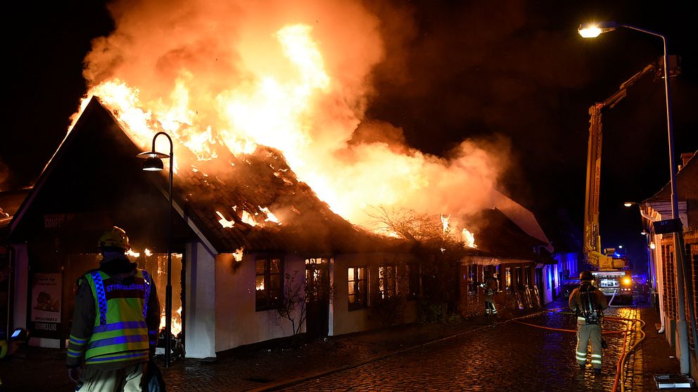 Fullt utvecklad brand.