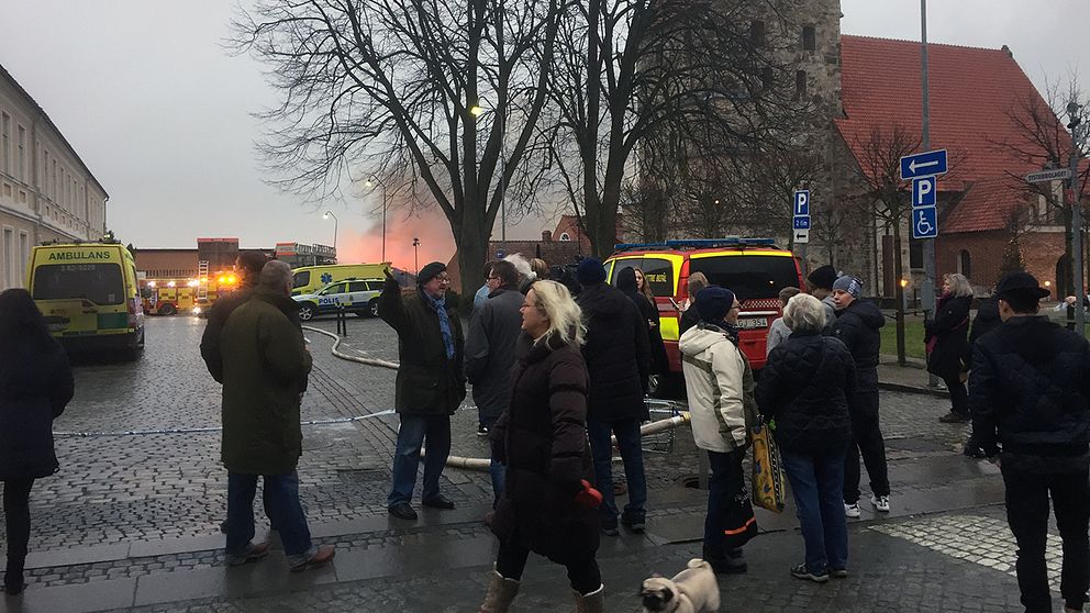 Kraftig brand i Simrishamn