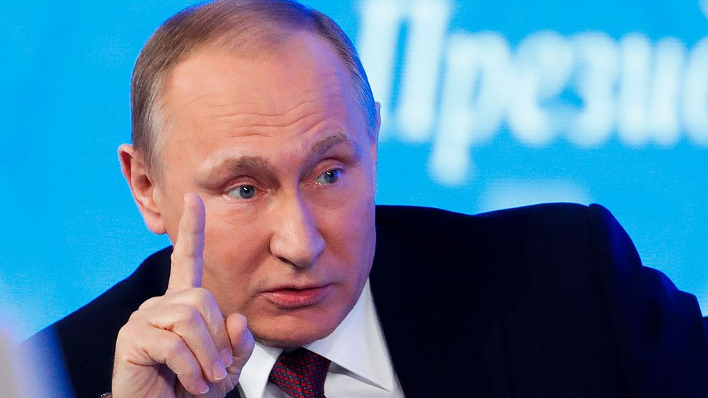 Rysslands president Vladimir Putin håller sin årliga pressträff.