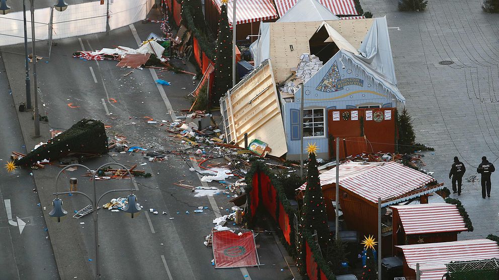 Julmarknaden efter attacken.