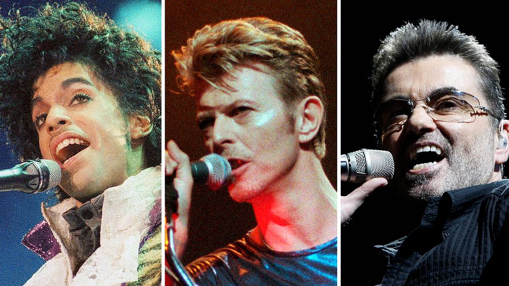 Den stjärnstatus som trion David Bowie, Prince och George Michael tillsammans uppbringar är för stor för att man ska glömma bort att de alla försvann just 2016