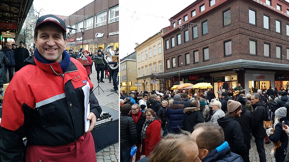 Det var en överväldigad Rajko Stankovic som såg ut över folkmassan på Klammerdammsgatan och Köpmansgatan.