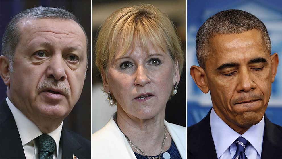Tayyip Erdogan, Margot Wallström och Barack Obama.