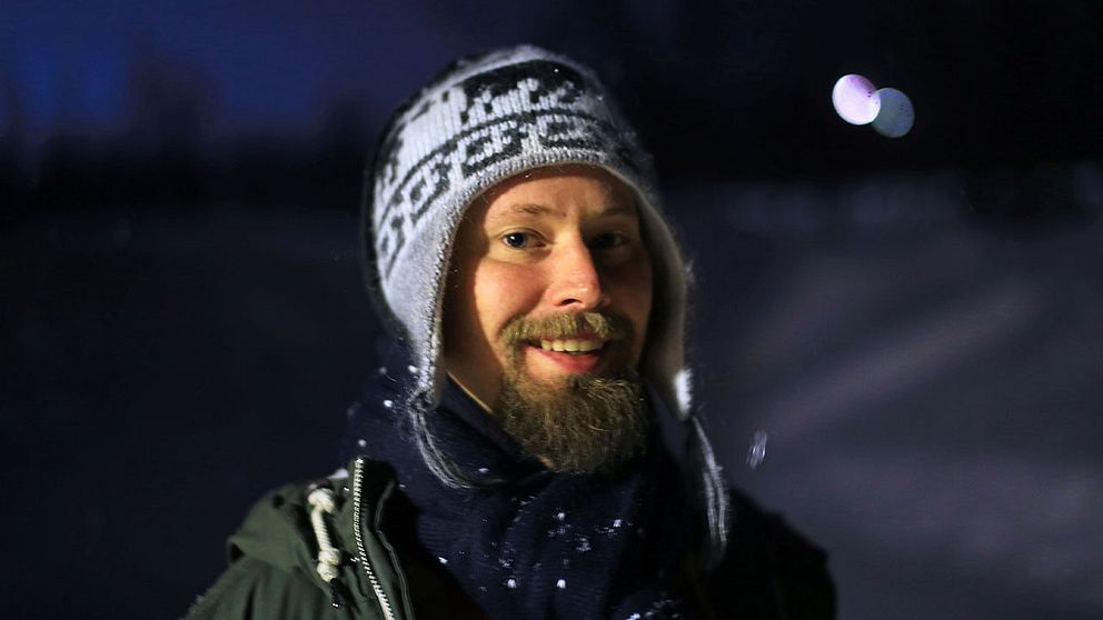 Jonas Hed från Vaxholm lyckades till slut fånga norrskenet på bild: ”Otroligt vackert!”.