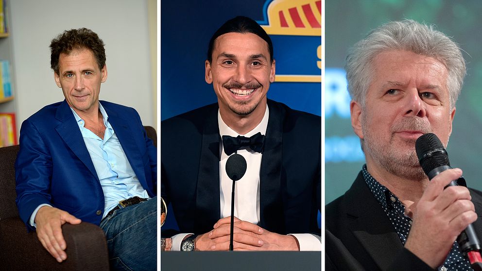 David Lagercrantz, Zlatan Ibrahimovic och Magnus Gertten.