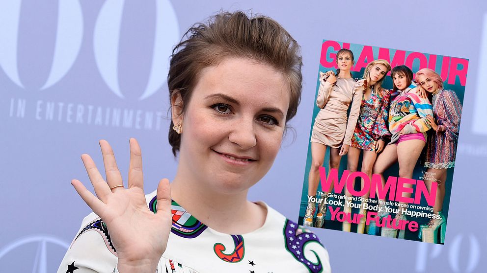 Lena Dunham och omslag från Glamour.