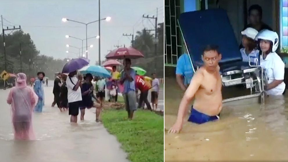 Omfattande översvämningar i Thailand