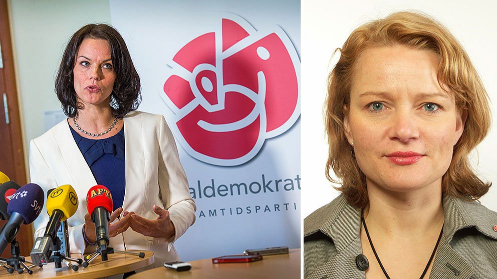 Veronica Palm till vänster, Teres Lindberg till höger.