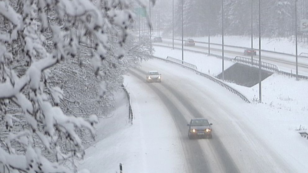 Snöigt i Gävle i Gästrikland den 11 december.